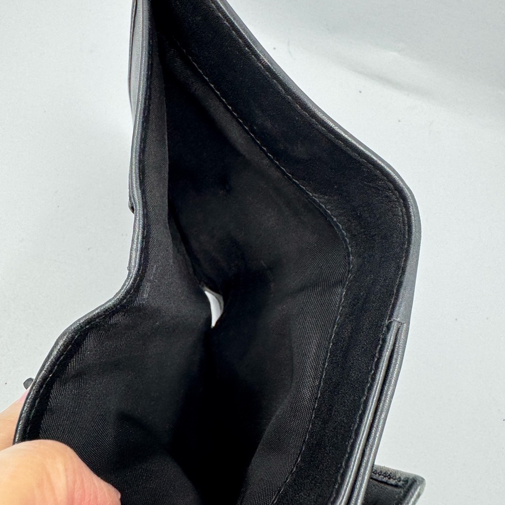 Fendi Black & Brown FF Logo Wallet with Silver Hardware - Picture 7 of 8